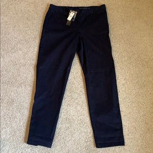 NWT Talbots Weekend Chino Pants Navy Blue 6